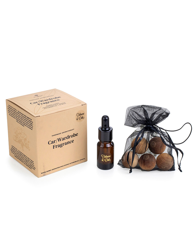 Car/Wardrobe Fragrance Wooden Balls With Refill BALTIC AMBER